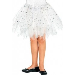 TUTU INFANTIL BLANCO BRILLANTE 30CM