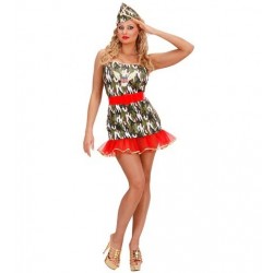  DISFRAZ T-M CHICA MILITAR FALDA TUL