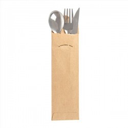 SET CUBIERTOS ENFUNDADOS PLATEADO 18CM