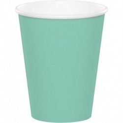   8 VASOS CARTON VERDE MENTA 250ML