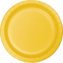   8 PLATOS CARTON AMARILLOS 23CM