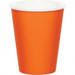   8 VASOS CARTON NARANJA 250ML
