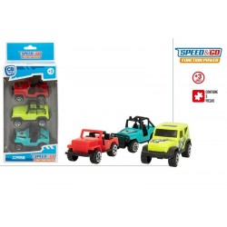 3 COCHES JEEP FRICCION COL.SURT 7CM