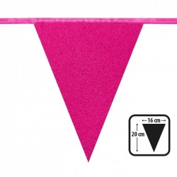   BANDERIN PAPEL GLITTER FUCSIA 6 MT