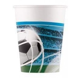   8 VASOS CARTON FUTBOL 220ML