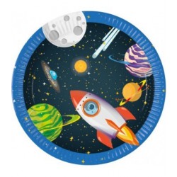  8 PLATOS CARTON EL ESPACIO 20CM
