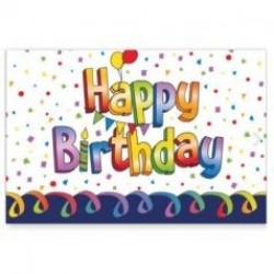  MANTEL PL HAPPY BIRTHDAY 120X180CM