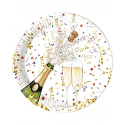   8 PLATOS BOTELLA CHAMPAN 23CM