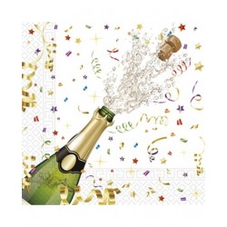   20 SERVILLETAS BOTELLA CHAMPAN 33CM