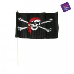 BANDERA CALAVERA PIRATA 46X32CM