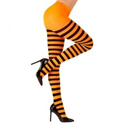MEDIAS ADULTO T-XL RAYAS NARANJA/NEGRA