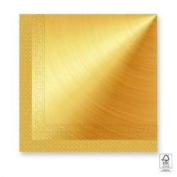   20 SERVILLETAS ORO 33X33CM
