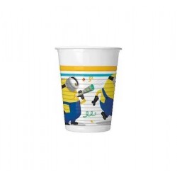   8 VASOS PL MINNION 200ML