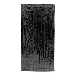 CORTINA METAL A CUADROS NEGRA 1X2MT