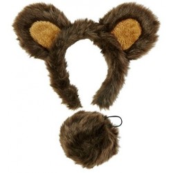 SET DIADEMA  RABO OSO MARRON