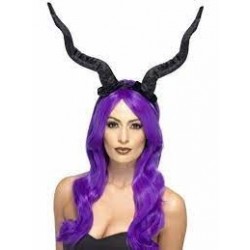 DIADEMA CUERNOS DEMONIO MALEFICA