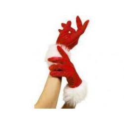GUANTES ROJO BORDE BLANCO MAMA NOEL