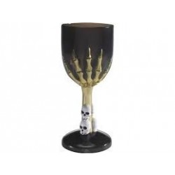 COPA VINO MANO ESQUELETO GOTICA