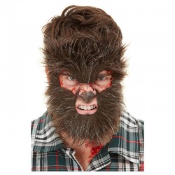 PIEL CARA HOMBRE LOBO MARRON