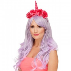 DIADEMA FLORES UNICORNIO ROSA