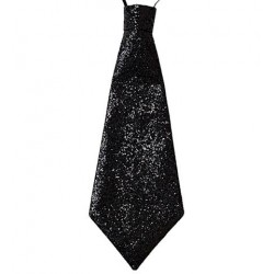 $ CORBATA GLITTER NEGRA