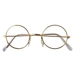 GAFAS REDONDA METAL ORO PAPA NOEL