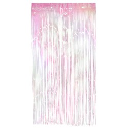 CORTINA FLECO BLANCA IRIDISCENTE 1X2MT