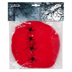 TELARAÑA CON 4 ARAÑAS ROJA 60G
