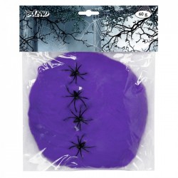 TELARAÑA CON 4 ARAÑAS VIOLETA 60G