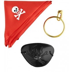 SET PAÑUELO ARGOLLA Y PARCHE PIRATA