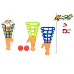 SET 2 LANZA BOLAS CESTA 20CM