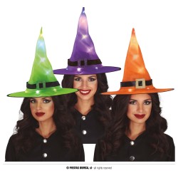 SOMBRERO BRUJA CON LUZ MOD.SURT