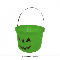CUBO CALABAZA HALLOWEEN VERDE 20CM