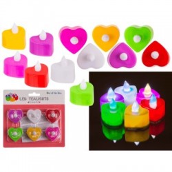 BLISTES 6 CORAZONEZ LUCES LED
