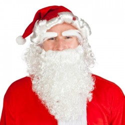 SET GORRO PELUCA CEJAS Y BARBA PAPA NOEL