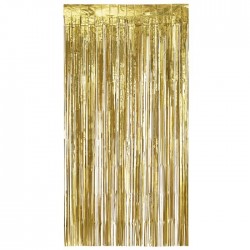   CORTINA FLECO METAL ORO 1X2MT