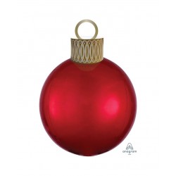 GLOBO 20" FOIL ORBZ BOLA NAVIDAD ROJO