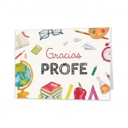 TARJETA POSTAL GRACIAS PROFE  