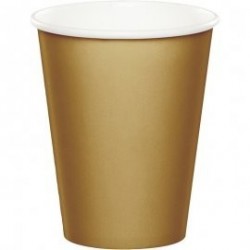   8 VASOS CARTON ORO 250ML