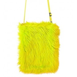   BOLSO PELUCHE AMARILLO NEON