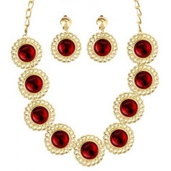 SET REINA RENANCENTISTA GEMAS ROJA