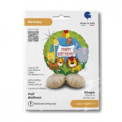 AIRE GLOBO 16" FOIL BIRTHDAY ANIMALES