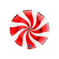 GLOBO 18" FOIL RND CARAMELO ROJO