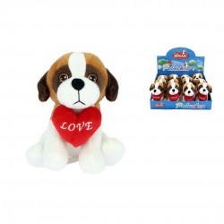 PELUCHE PERRO SAN BERNARDO CORAZON 16CM