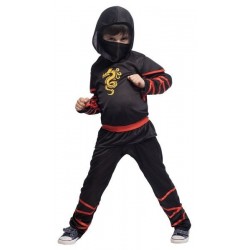 L DISFRAZ 8A10AÑOS NINJA GLOW IN DARK