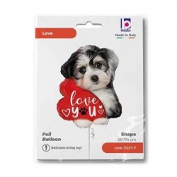 GLOBO 29" FOIL FORMA CACHORRO LOVE YOU