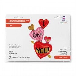 GLOBO 64" FOIL SILUETA CORAZONES LOVE