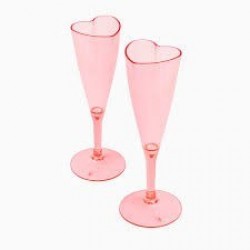   2 COPAS CAVA CORAZON ROSA 120CC