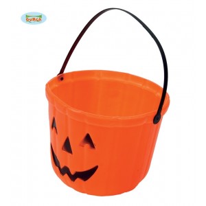 CUBO CALABAZA NARANJA HALLOWEEN 20CM
