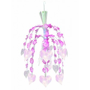 COLGANTE TECHO CORAZON MIS QUINCE ROSA